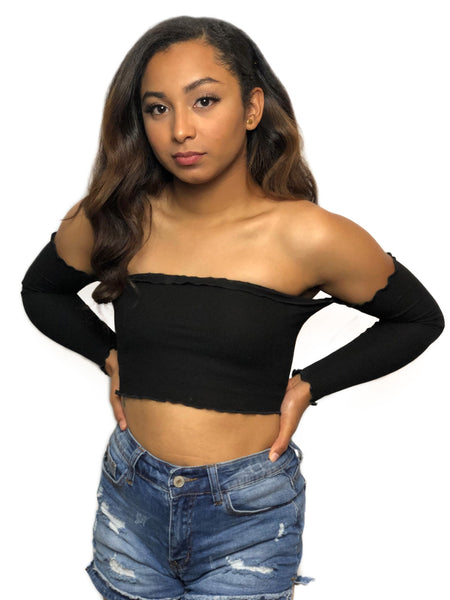 Margarita Off-Shoulder Crop Top