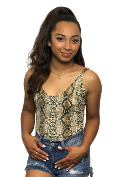 Medusa Snake Print Bodysuit