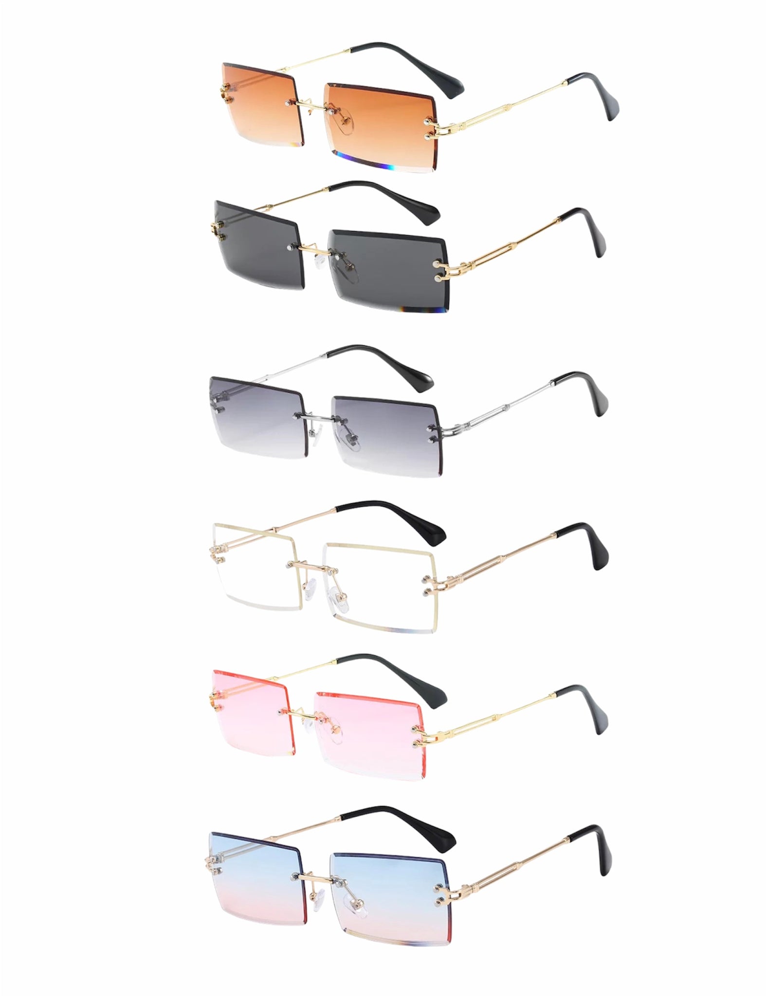 Star Rimless Unisex Sunglasses