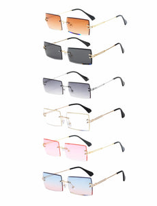 Star Rimless Unisex Sunglasses