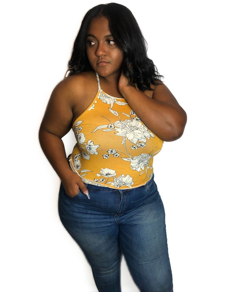 Jardin Laurita Floral Halter Top THICC