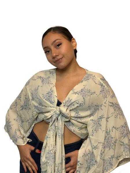 Flor Tie Front Crop Top THICC