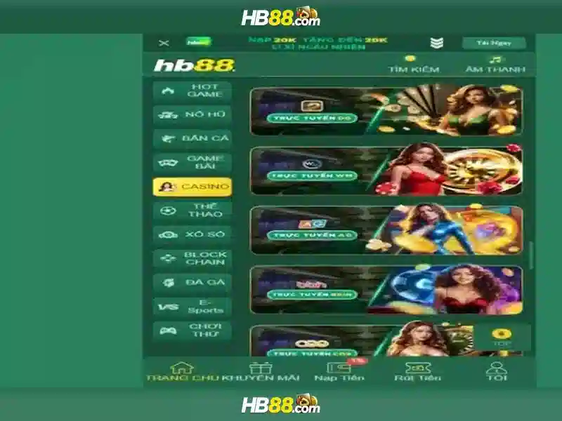 trải nghiệm chơi slot HB88